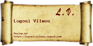 Lugosi Vilmos névjegykártya